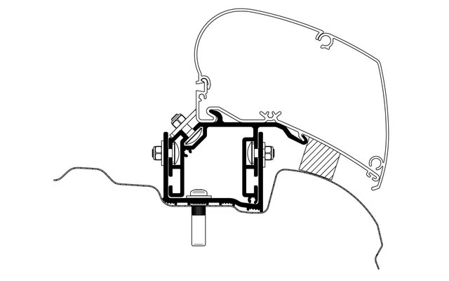 Thule Markisenadapter VW Crafter Ab Baujahr 2017 LHD (EU) 3 Thule Markisenadapter VW Crafter Ab Baujahr 2017 LHD (EU)