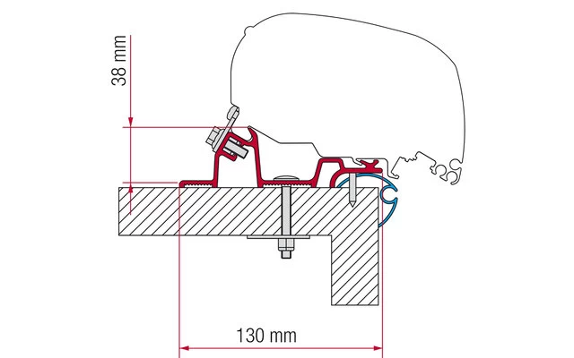 Fiamma Markisenadapter Kit Caravan Standard Dachmontage 3 Fiamma Markisenadapter Kit Caravan Standard Dachmontage