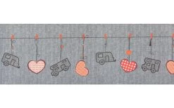 Arisol Teppich-Läufer Herzmotiv Grau