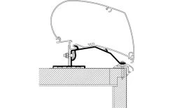 Thule Caravan Omnistor 6200 / 6300 / 9200 Markisenadapter Dachmontage 3,0 M