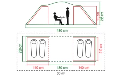 Coleman Spruce Falls 4 Tunnelzelt -Outwell Store 629239 4441127