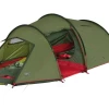 High Peak Falcon 3 LW Lightweight 3 Personen Tunnelzelt Aluminium Gestänge Olive/rot -Outwell Store 733022 4904012