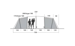 Easy Camp Huntsville Twin 800 Tunnelzelt Für 8 Personen -Outwell Store 782501 5172614