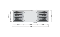 Easy Camp Huntsville Twin 800 Tunnelzelt Für 8 Personen -Outwell Store 782504 5172620