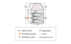 Vango ALPHA 300CLR Kuppelzelt 3-Personen -Outwell Store 821540 5312867