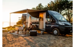 Fiamma F80s Ducato 320 Markise Gehäusefarbe Deep Black Tuchfarbe Royal Grey 320 Cm -Outwell Store 822710 5315042